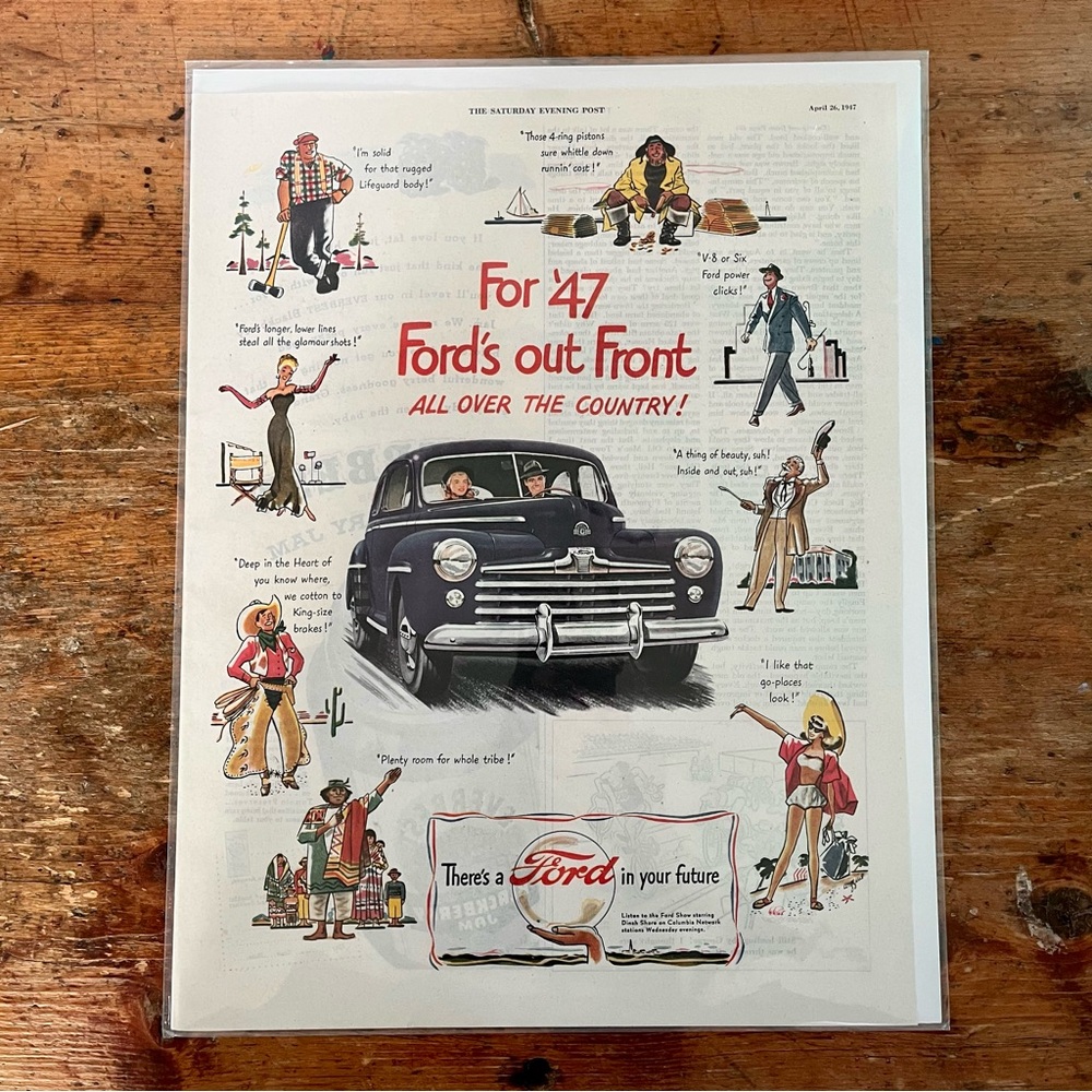 Vintage 1947 Ford Ad